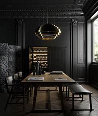 Image result for Black Paint Dining Room