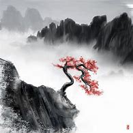 Image result for Japanese Watercolor Mountain Painting