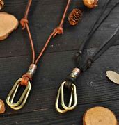 Image result for Adjustable Leather Necklace