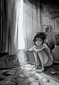 Image result for Sad Girl Art