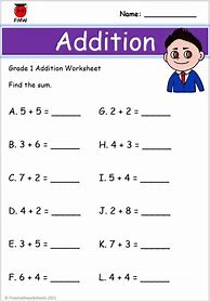 Image result for First Grade Math Fluency Worksheets