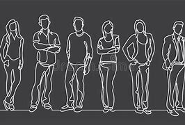 Image result for Continuous Line Drawing People Standing