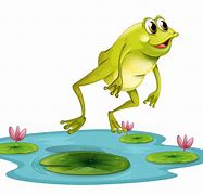 Image result for Hopping Frog in a Pond