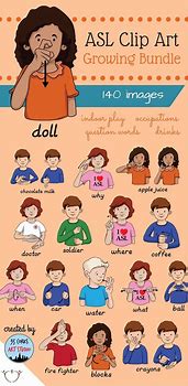 Image result for Sign Language Words Clip Art