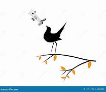 Image result for Bird Singing On Branch in Silhouette