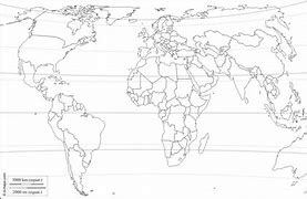 Image result for Blank World Map with Lines of Latitude