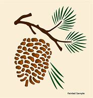 Image result for Pine Cone Stencil