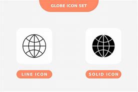 Image result for Globe Icon Thin Line