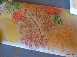 Image result for Autumn Leaf Rubbings