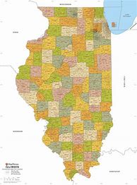 Image result for Zip Code Map of Illinois