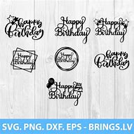 Image result for Happy Birthday Cake Topper Cricut SVG