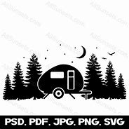 Image result for Camper with Trees SVG