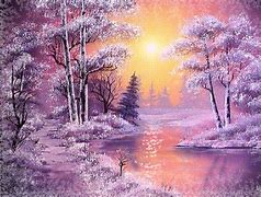 Image result for Folk Art Paintings Winter Scene