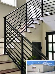 Image result for Black Metal Stair Railing Exterior