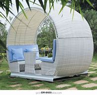 Image result for Patio Rattan Swing Chair