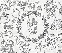 Image result for Hello Fall Clip Art Black and White