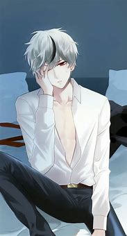 Image result for Anime Male with Long White Hair