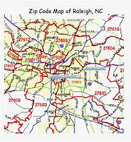 Image result for Raleigh NC Zip Code Map