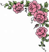 Image result for Pink Rose Vine Clip Art