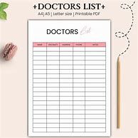 Image result for List of Doctors Template