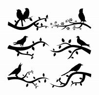 Image result for Bird Singing On Branch in Silhouette