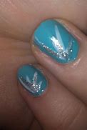 Image result for Blue Nails with Glitter