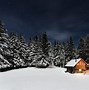 Image result for High Country Log Cabin in Snow