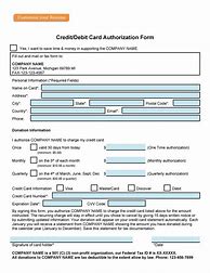 Image result for Credit Card Authorization Form for Employees