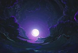 Image result for Purple Night Sky Moon