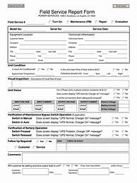 Image result for Service Report Template for Technician