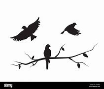 Image result for Bird On a Branch Silohette