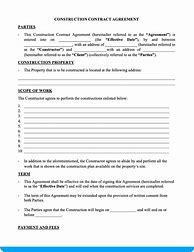 Image result for Free Editable Construction Contract Template