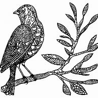 Image result for Bird On Branch Coloring Page