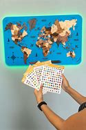 Image result for Wooden Pin Board of the World Map