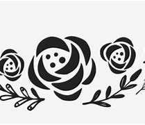 Image result for Flower Garland Clip Art Black and White Border