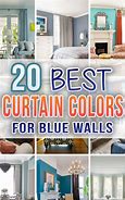 Image result for What Color Curtains with Blue Walls