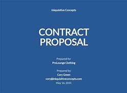 Image result for Contract Proposal Sample