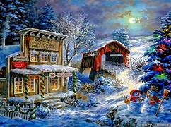 Image result for Christmas Snow Scenes for Desktop