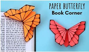 Image result for Origami Butterfly Corner Bookmarks