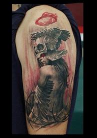 Image result for Skull and Angel Tattoo