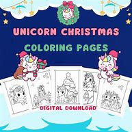 Image result for Christmas Unicorn Coloring