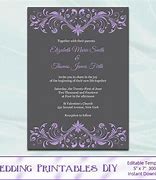 Image result for Purple Wedding Invitations