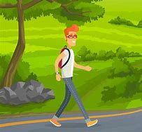 Image result for Walking Alone Boy Cartoon