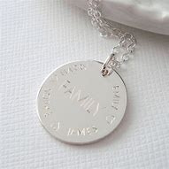 Image result for Engraved Family Necklace