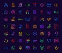 Image result for Aesthetic Neon App Icons