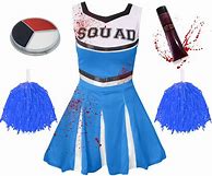 Image result for Zombie Cheerleader Costume for Girls Blue