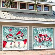 Image result for Single Garage Door Christmas Decorations