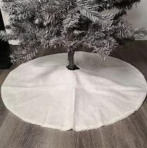 Image result for Thin White Christmas Tree with Skirt