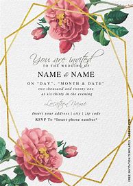 Image result for Wedding Invitation Printable Floral