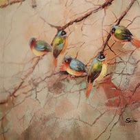 Image result for Tree with Birds Painting